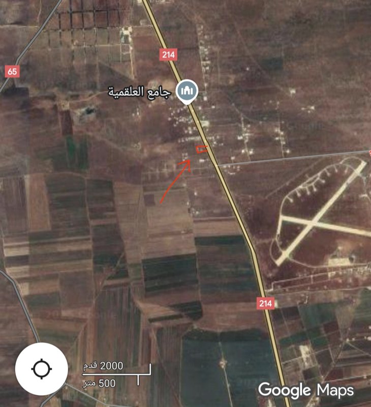 ارض مساحة 3600 متر مقطوعة محضرين كل محضر 1600متر عالرئيسي 